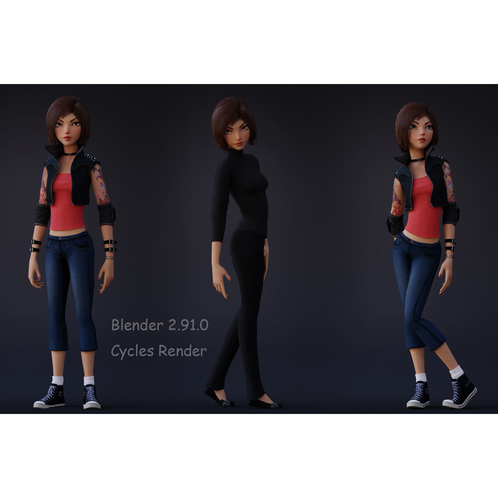 Violet Rig 2 Outfit - Low-Poly Game-Ready 3D Model - View 9