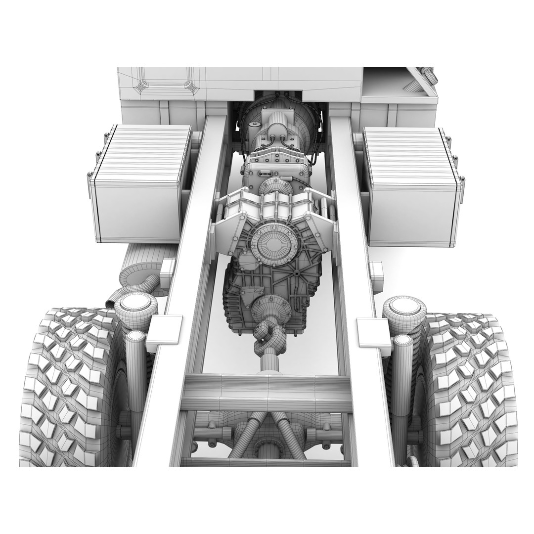 MAN KAT1 6x6 Military Truck 3D Model – Game Ready FBX, OBJ, PBR - View 13