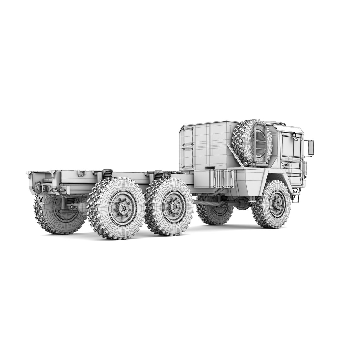 MAN KAT1 6x6 Military Truck 3D Model – Game Ready FBX, OBJ, PBR - View 16