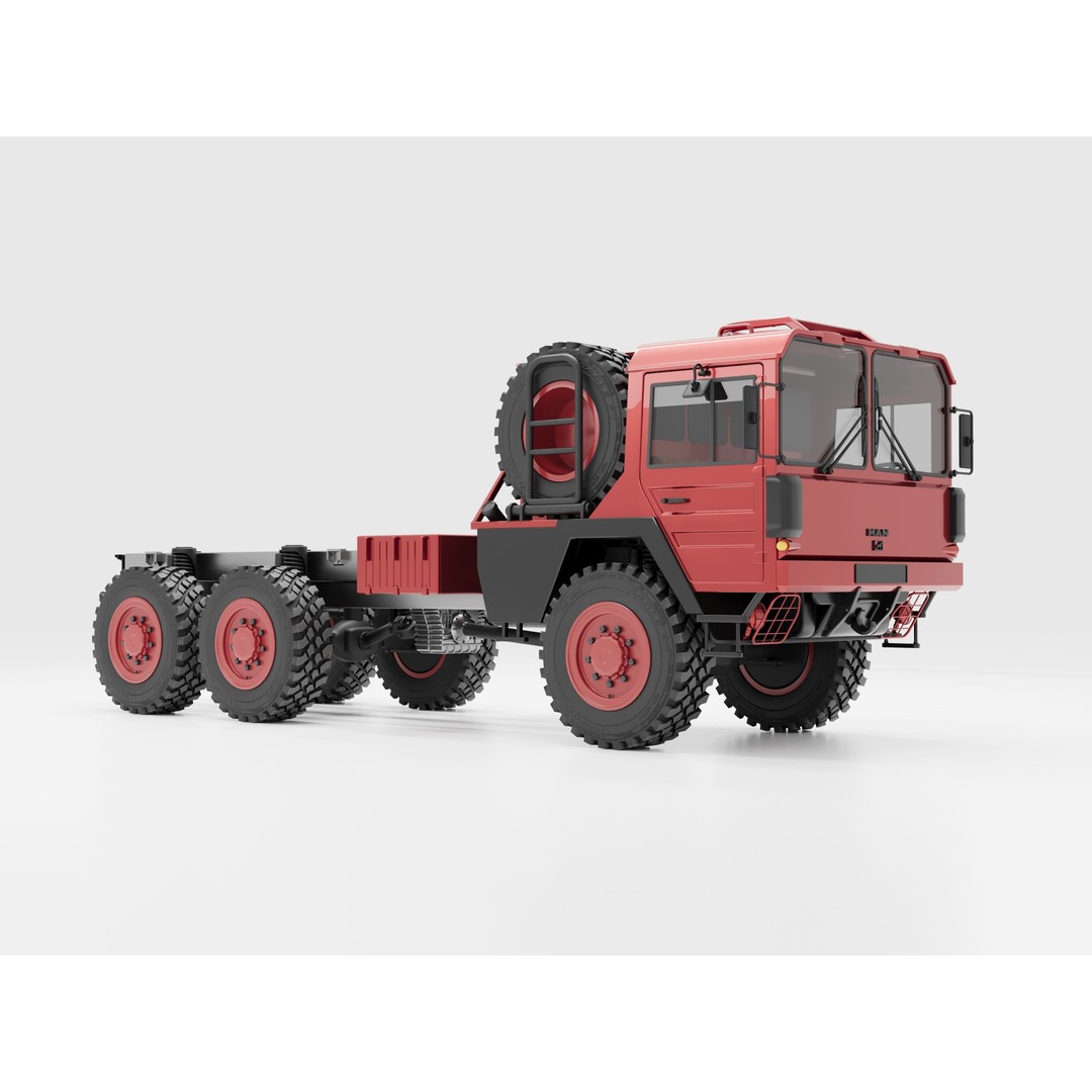 MAN KAT1 6x6 Military Truck 3D Model – Game Ready FBX, OBJ, PBR - View 3