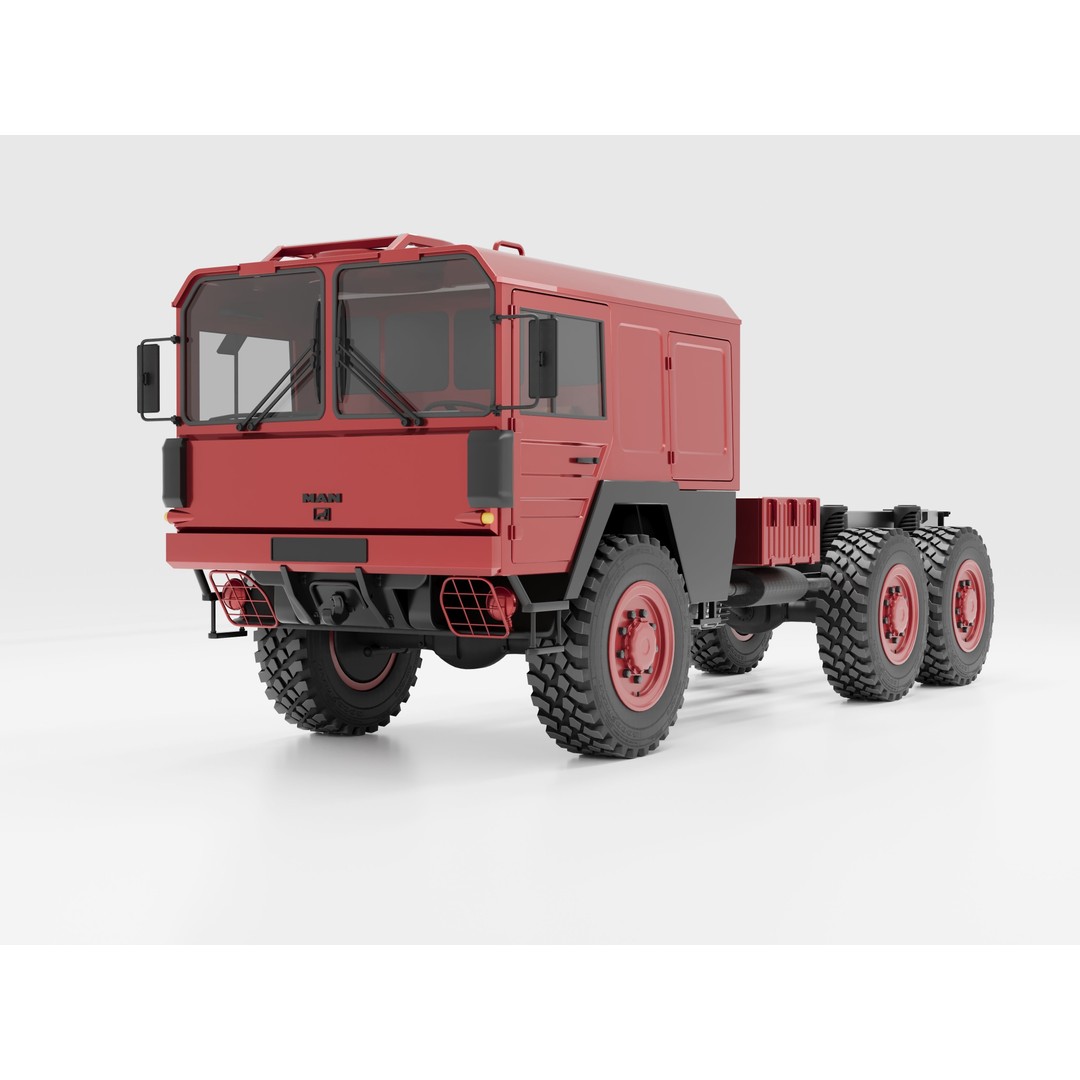 MAN KAT1 6x6 Military Truck 3D Model – Game Ready FBX, OBJ, PBR - View 5