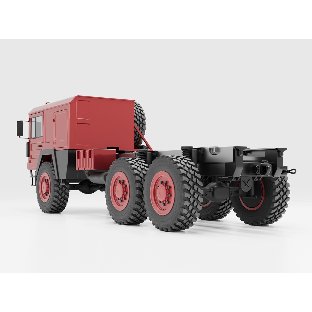 MAN KAT1 6x6 Military Truck 3D Model – Game Ready FBX, OBJ, PBR - View 6
