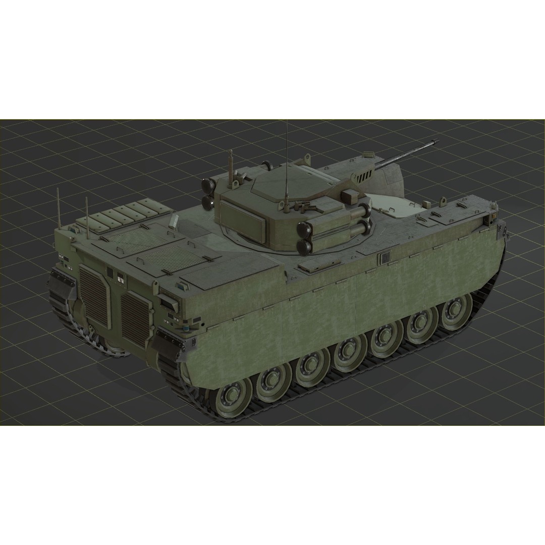 Type-X Tank 3D Model – Low Poly Military Vehicle, FBX, PBR - View 19