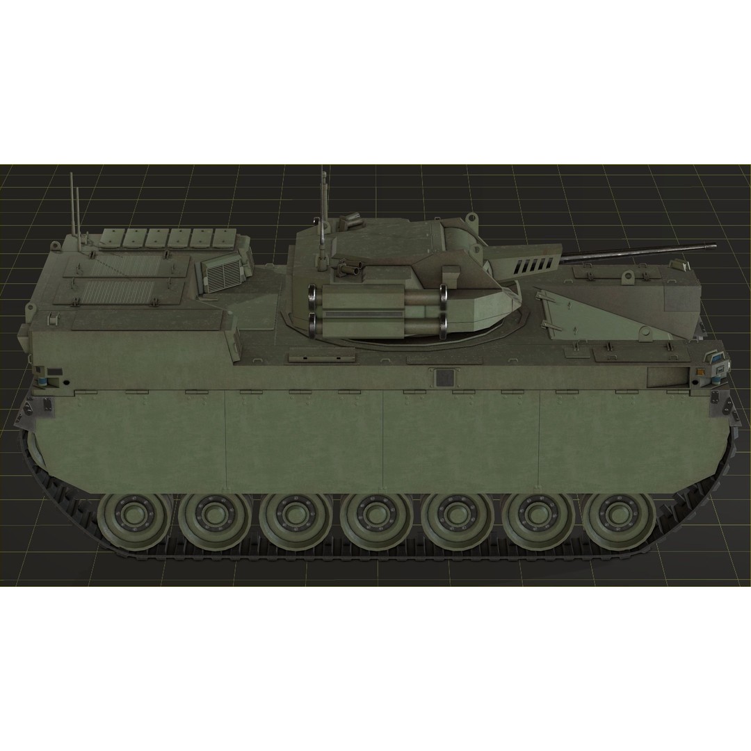 Type-X Tank 3D Model – Low Poly Military Vehicle, FBX, PBR - View 21