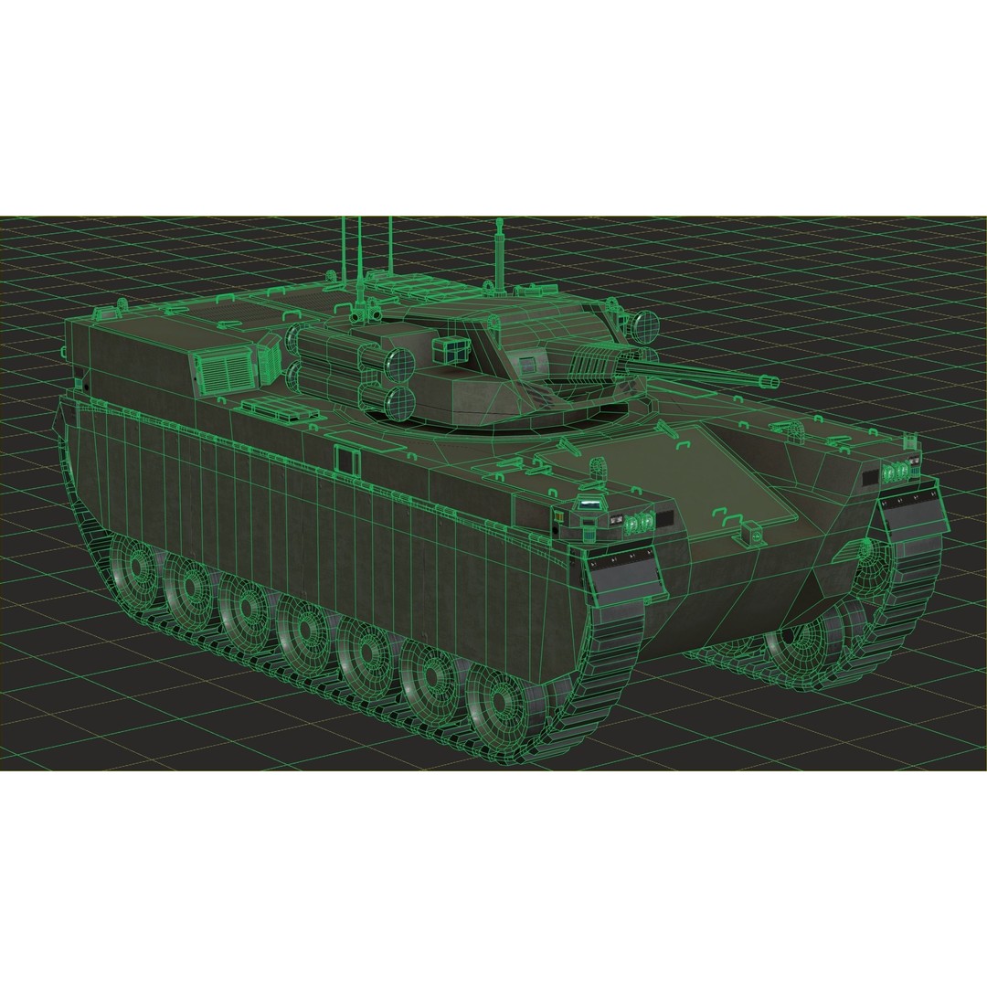 Type-X Tank 3D Model – Low Poly Military Vehicle, FBX, PBR - View 69