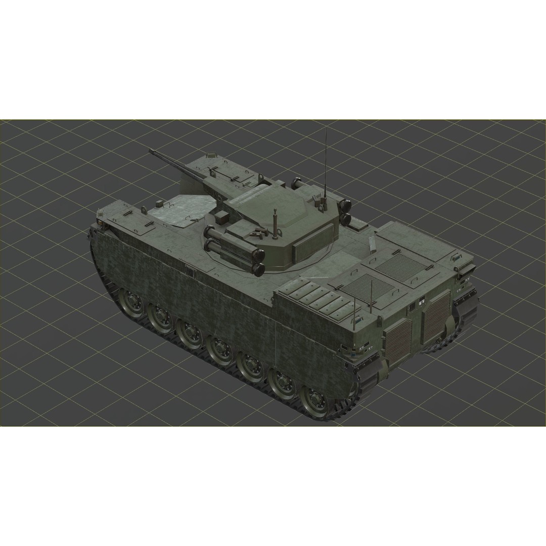 Type-X Tank 3D Model – Low Poly Military Vehicle, FBX, PBR - View 71