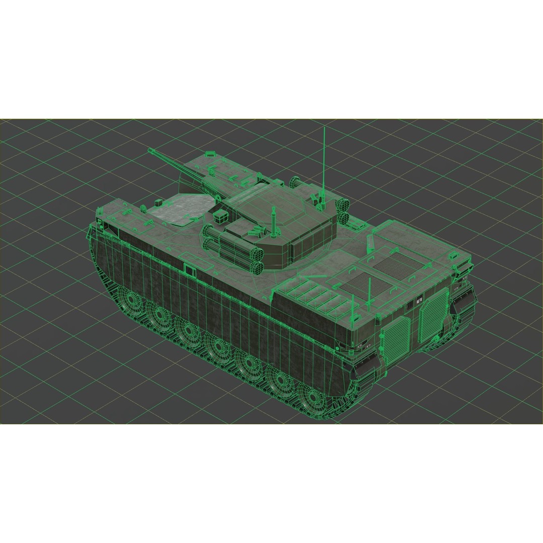 Type-X Tank 3D Model – Low Poly Military Vehicle, FBX, PBR - View 79