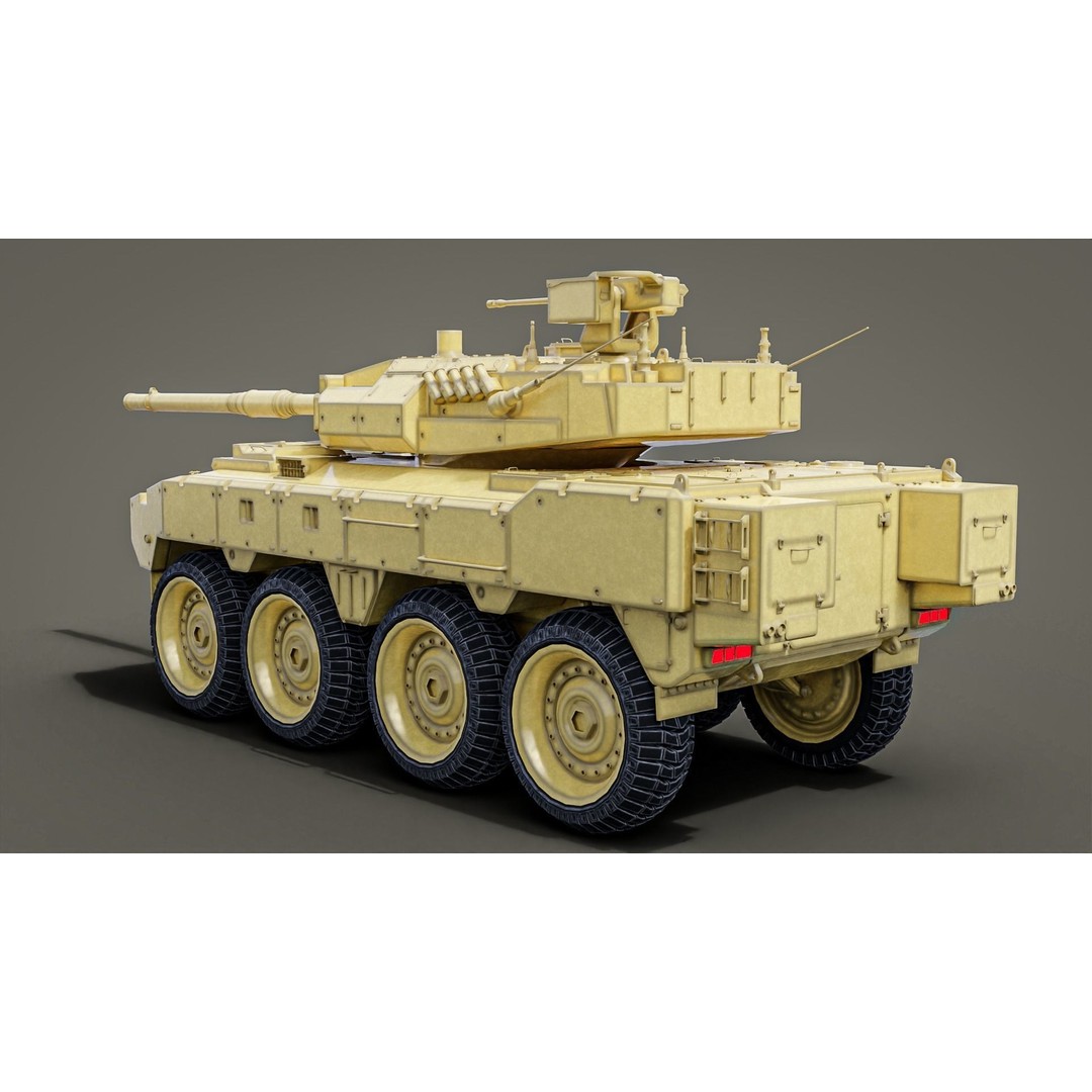 Tank Destroyer 3D Model – Low Poly Game-Ready Vehicle, FBX - View 10