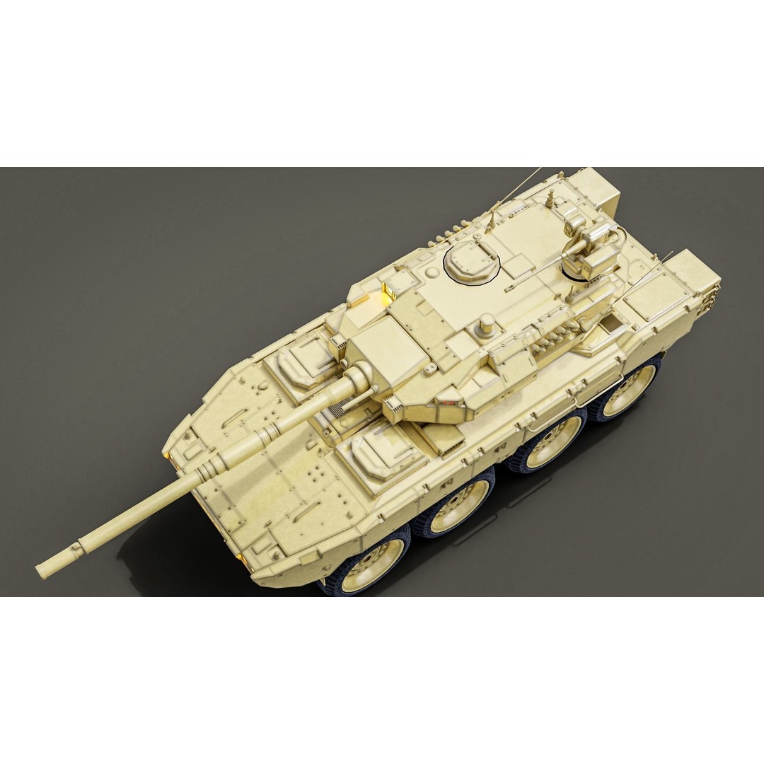 Tank Destroyer 3D Model – Low Poly Game-Ready Vehicle, FBX - View 11