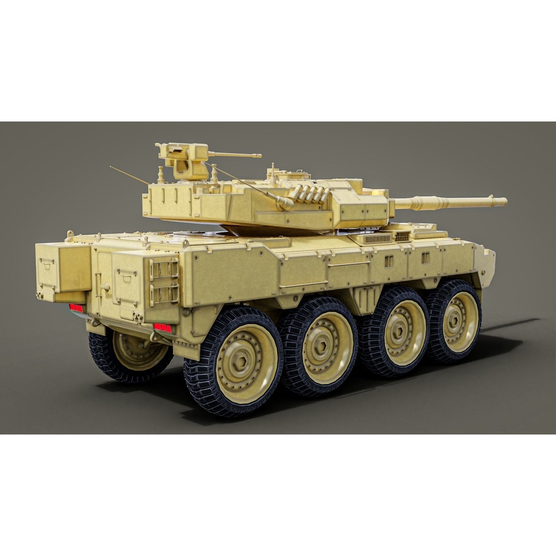Tank Destroyer 3D Model – Low Poly Game-Ready Vehicle, FBX - View 12