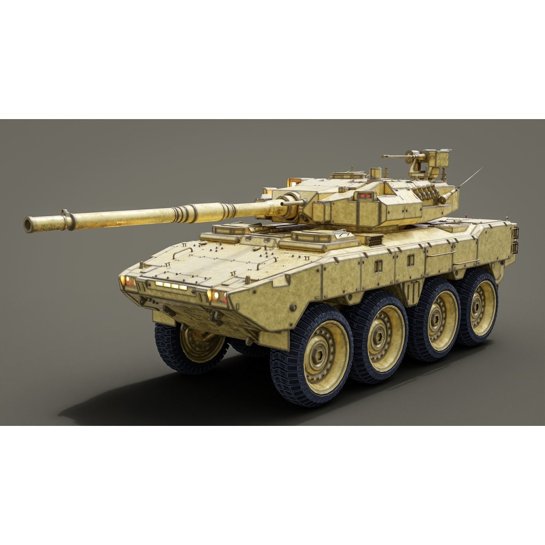 Tank Destroyer 3D Model – Low Poly Game-Ready Vehicle, FBX - View 13