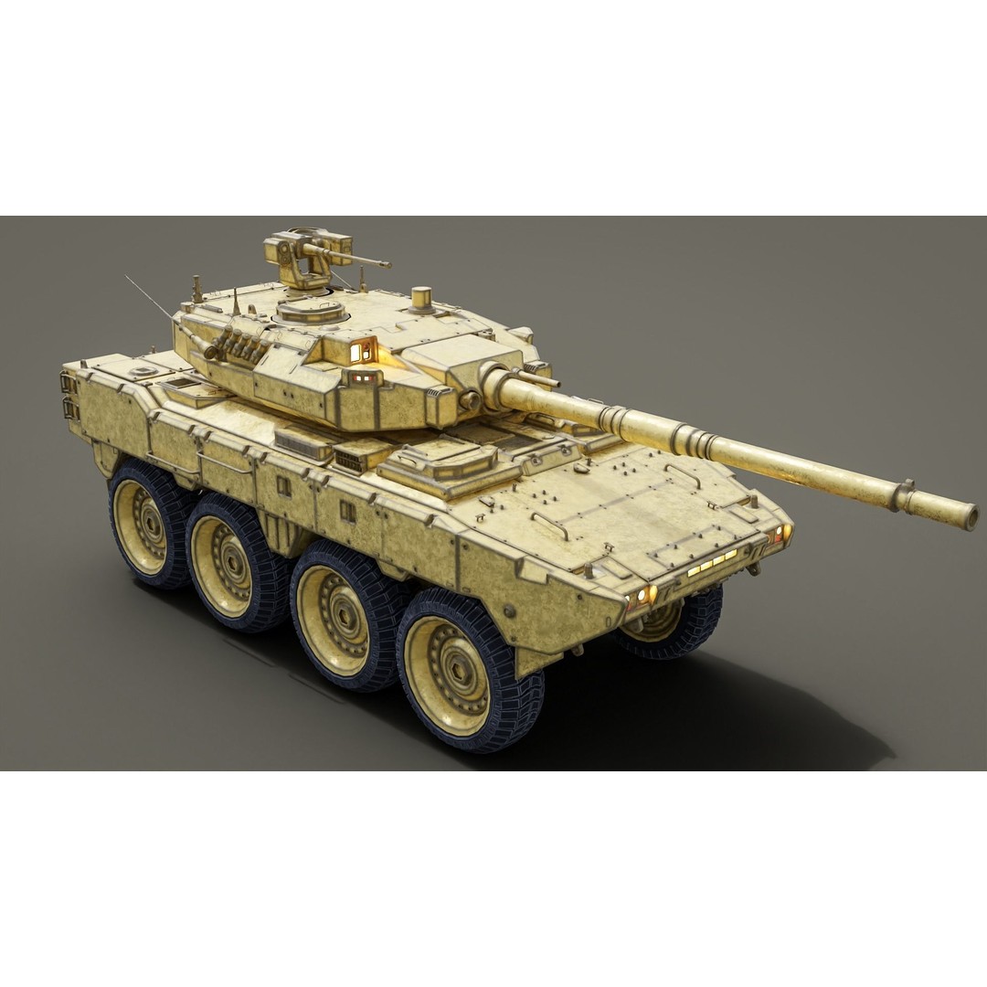 Tank Destroyer 3D Model – Low Poly Game-Ready Vehicle, FBX - View 14