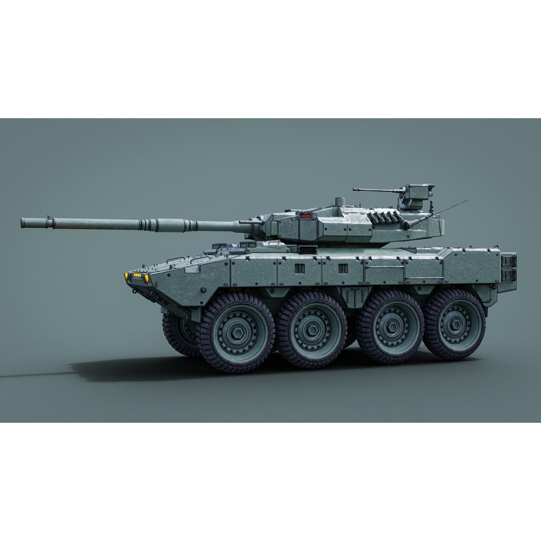 Tank Destroyer 3D Model – Low Poly Game-Ready Vehicle, FBX - View 15
