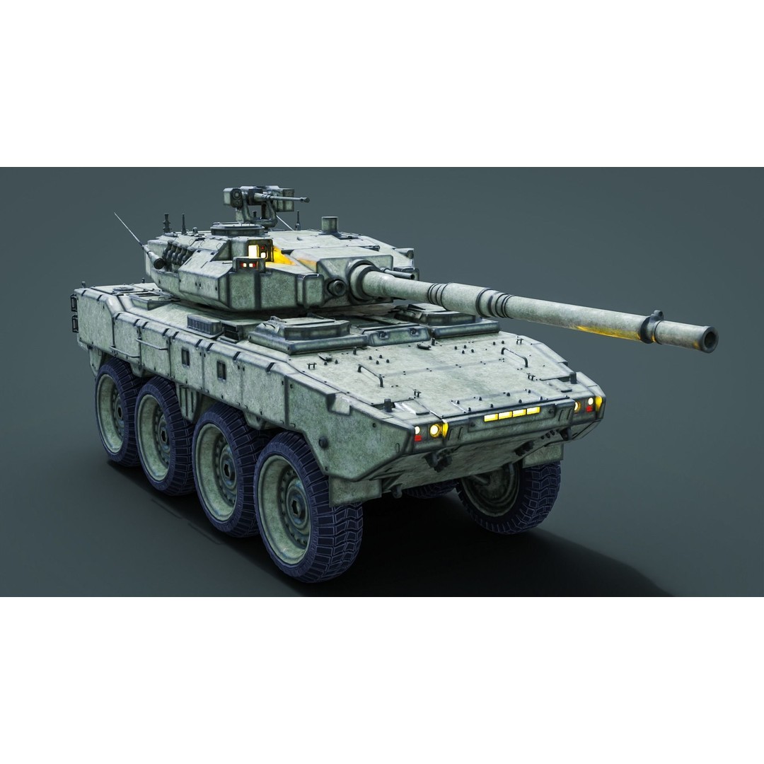 Tank Destroyer 3D Model – Low Poly Game-Ready Vehicle, FBX - View 16
