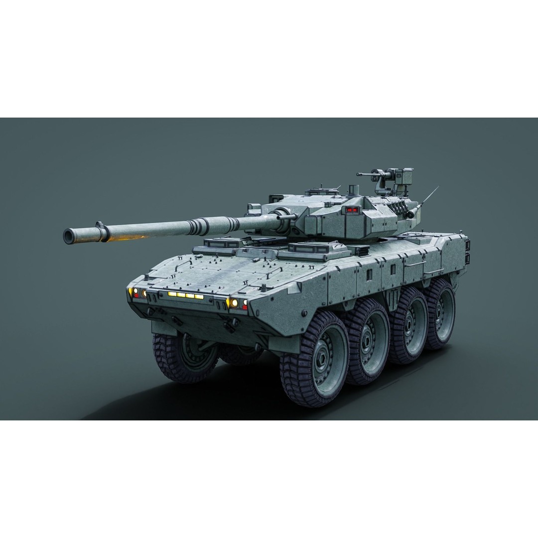 Tank Destroyer 3D Model – Low Poly Game-Ready Vehicle, FBX - View 17