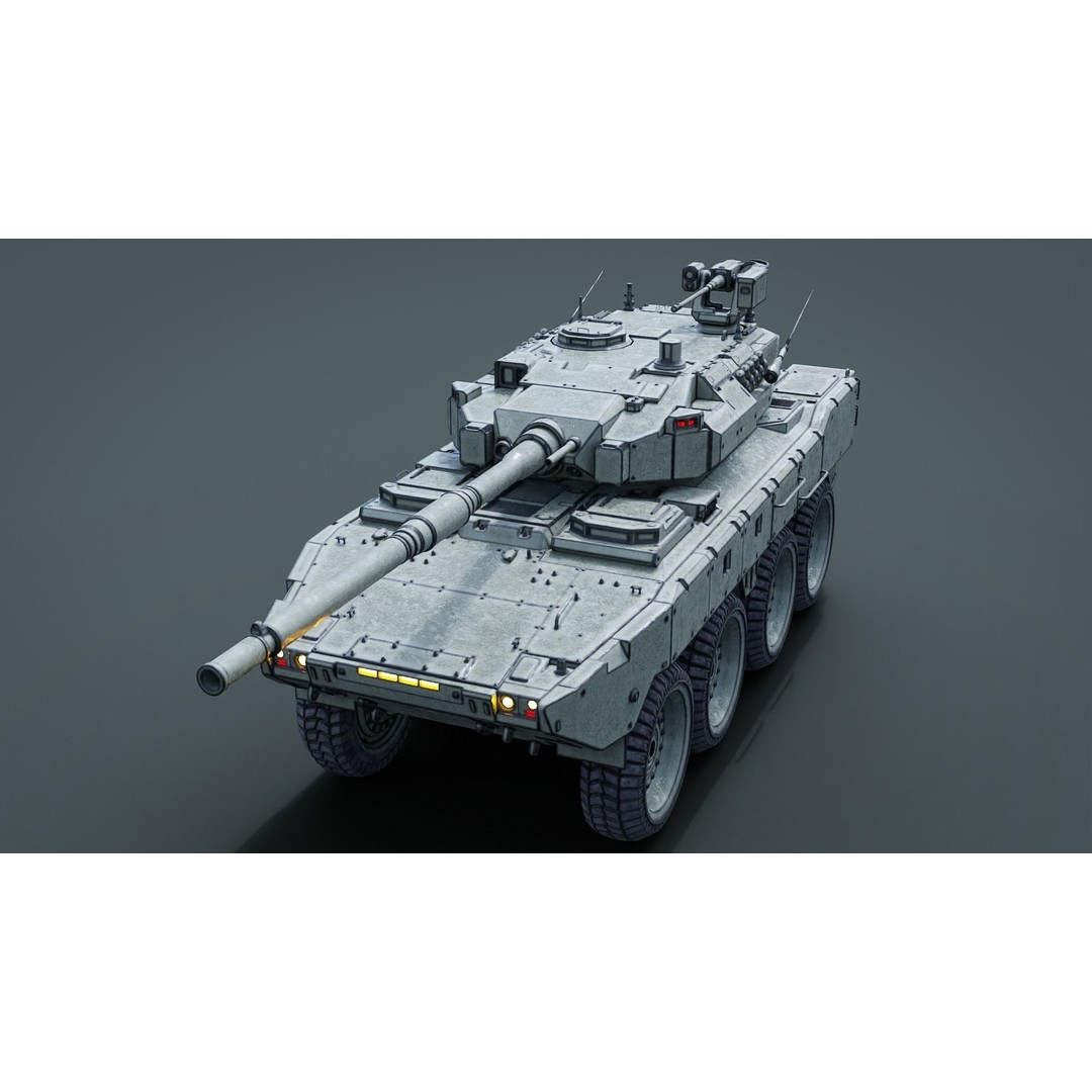Tank Destroyer 3D Model – Low Poly Game-Ready Vehicle, FBX - View 18