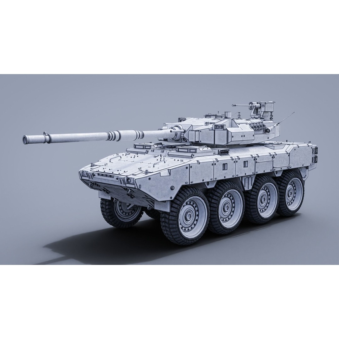 Tank Destroyer 3D Model – Low Poly Game-Ready Vehicle, FBX - View 19