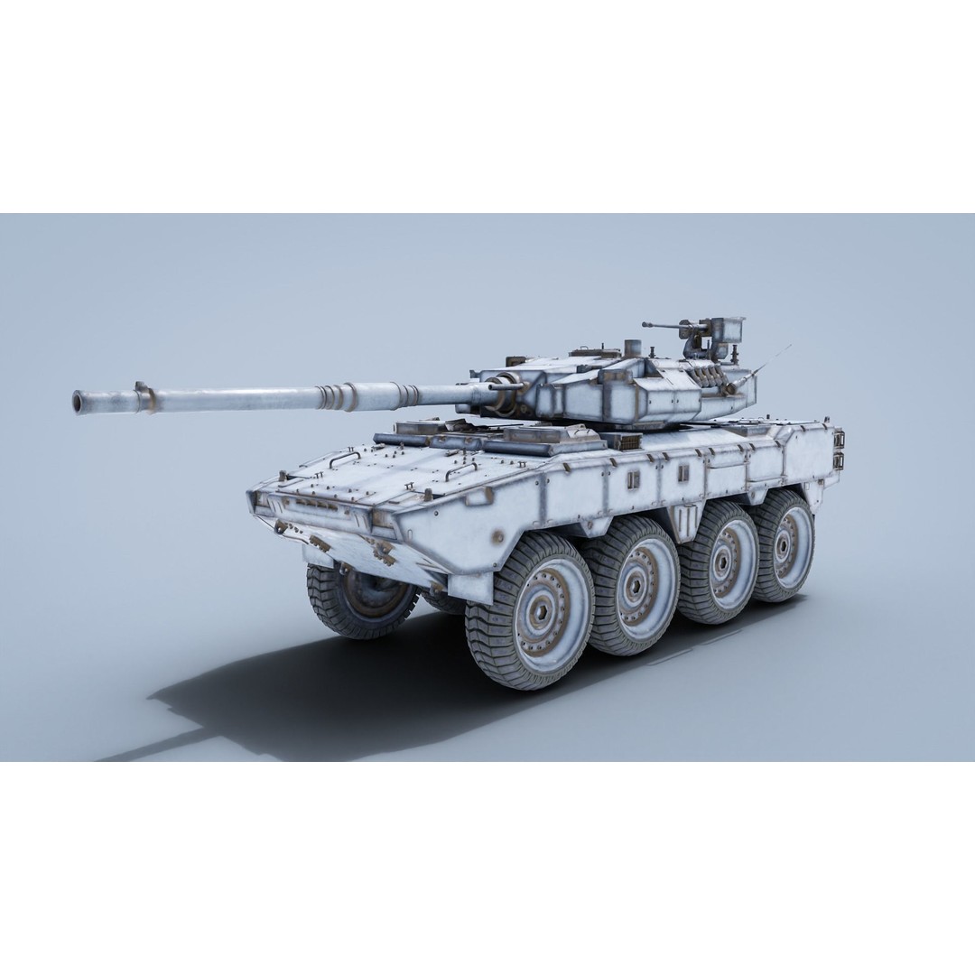 Tank Destroyer 3D Model – Low Poly Game-Ready Vehicle, FBX - View 21