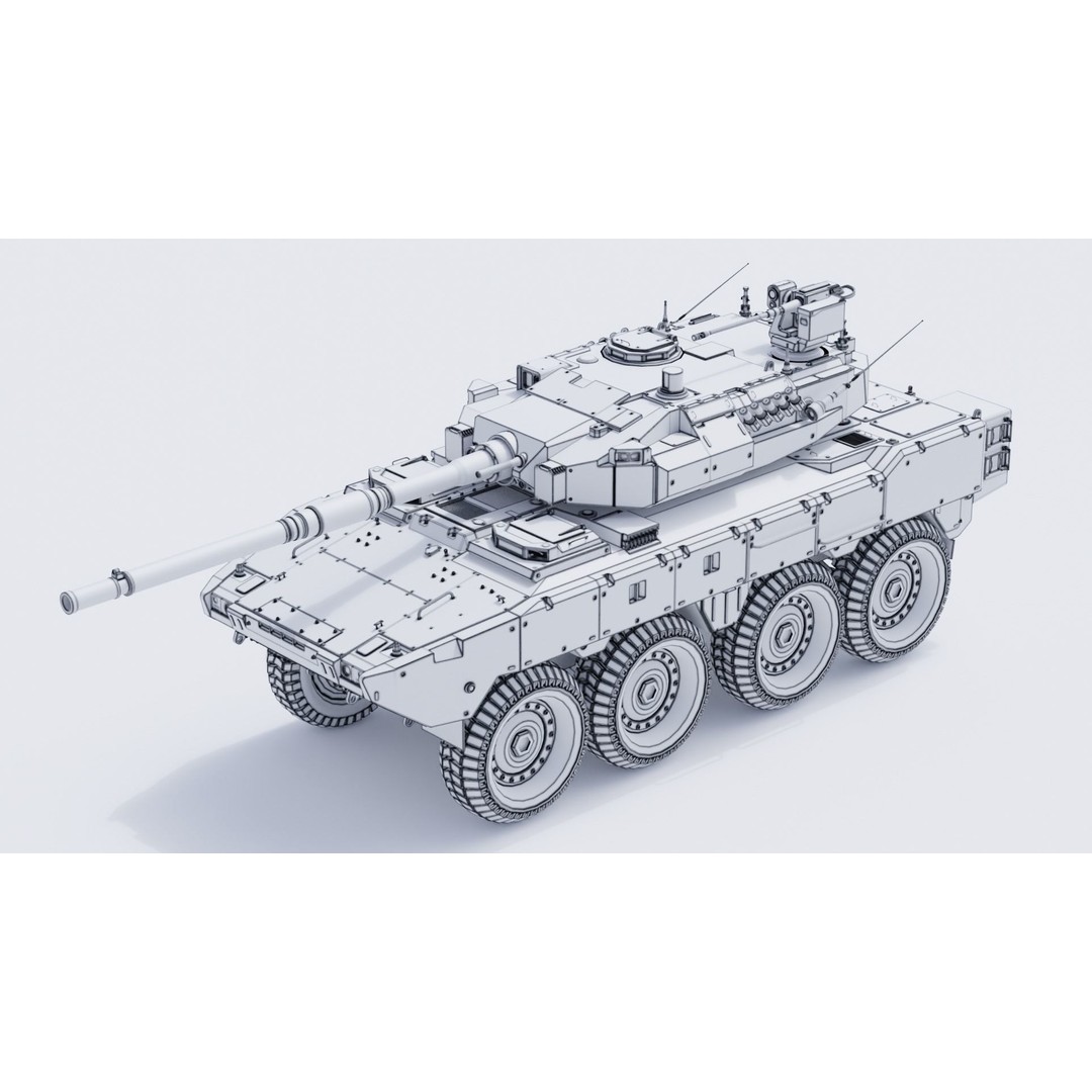 Tank Destroyer 3D Model – Low Poly Game-Ready Vehicle, FBX - View 22