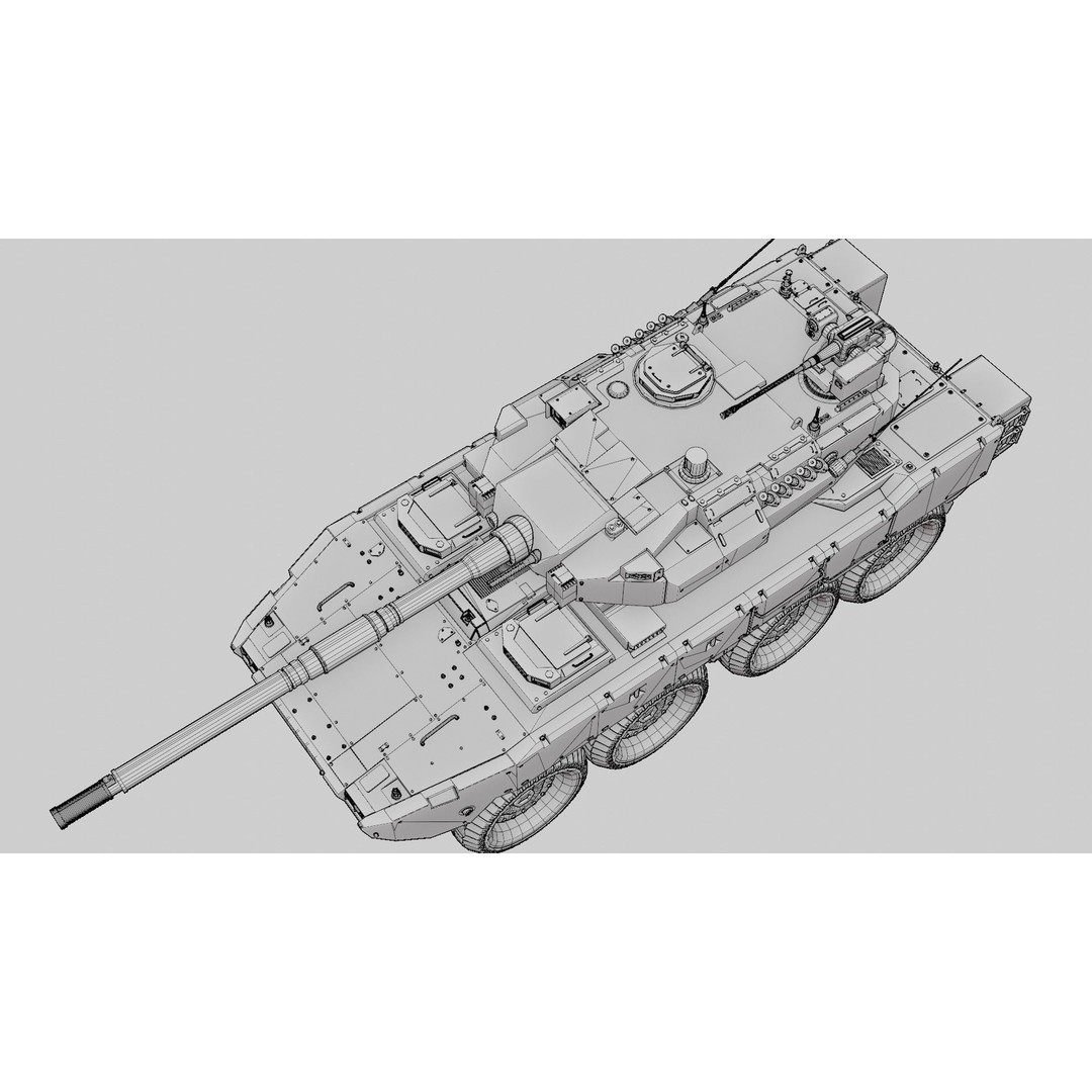 Tank Destroyer 3D Model – Low Poly Game-Ready Vehicle, FBX - View 23