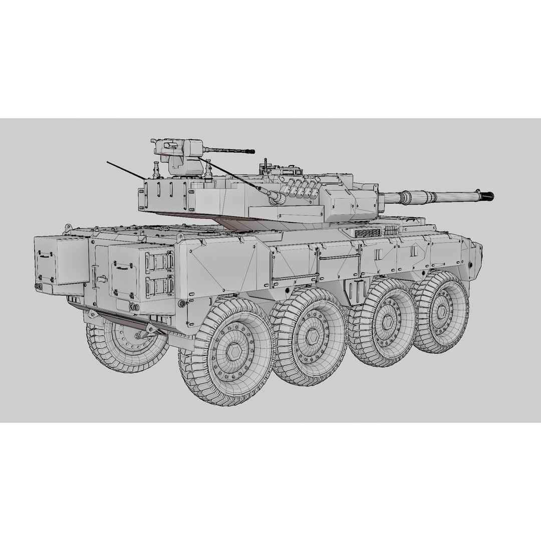 Tank Destroyer 3D Model – Low Poly Game-Ready Vehicle, FBX - View 24
