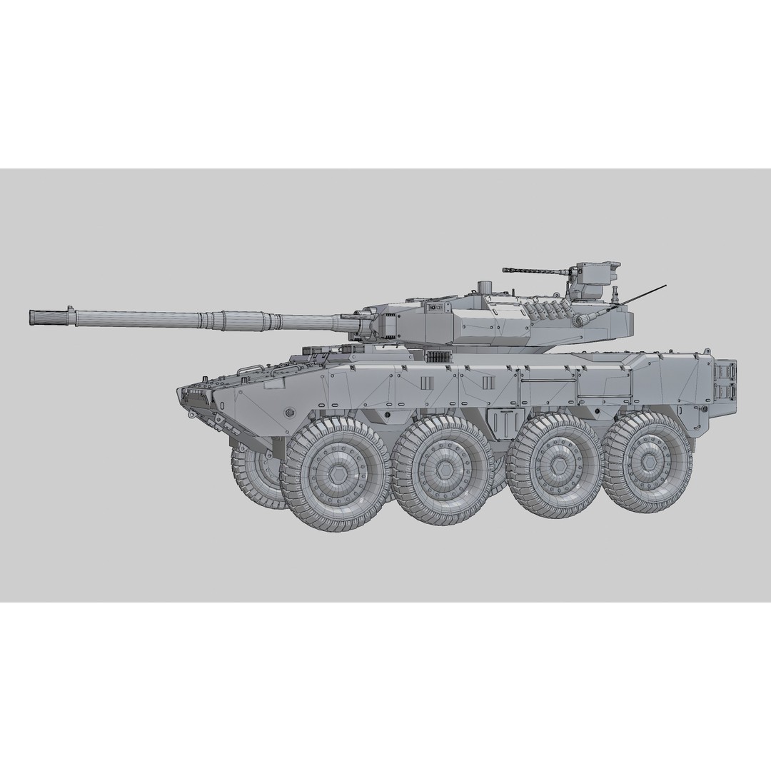 Tank Destroyer 3D Model – Low Poly Game-Ready Vehicle, FBX - View 25