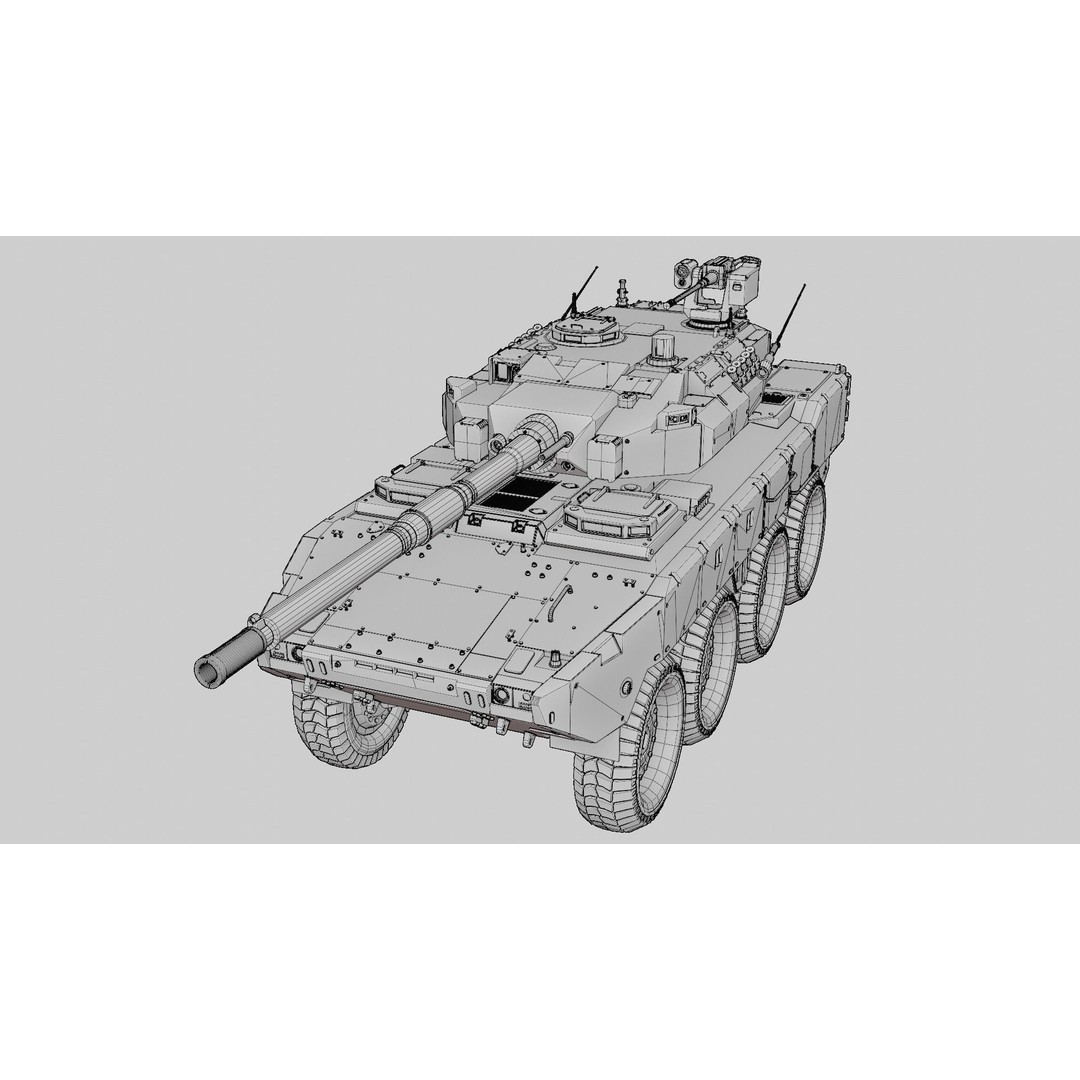 Tank Destroyer 3D Model – Low Poly Game-Ready Vehicle, FBX - View 28