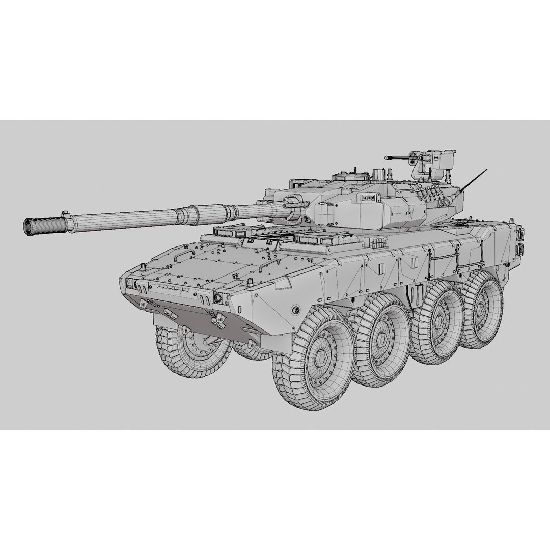 Tank Destroyer 3D Model – Low Poly Game-Ready Vehicle, FBX - View 30