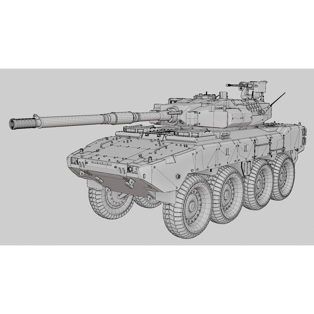 Tank Destroyer 3D Model – Low Poly Game-Ready Vehicle, FBX - View 32