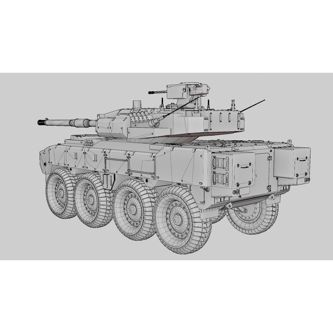 Tank Destroyer 3D Model – Low Poly Game-Ready Vehicle, FBX - View 33
