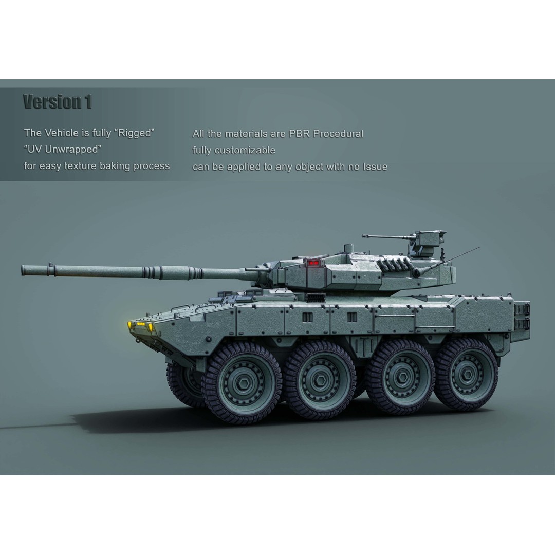 Tank Destroyer 3D Model – Low Poly Game-Ready Vehicle, FBX - View 5