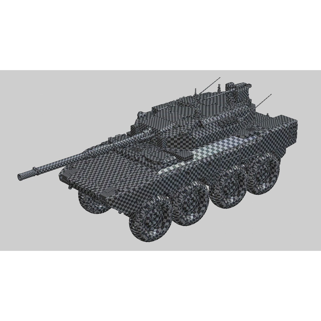 Tank Destroyer 3D Model – Low Poly Game-Ready Vehicle, FBX - View 7