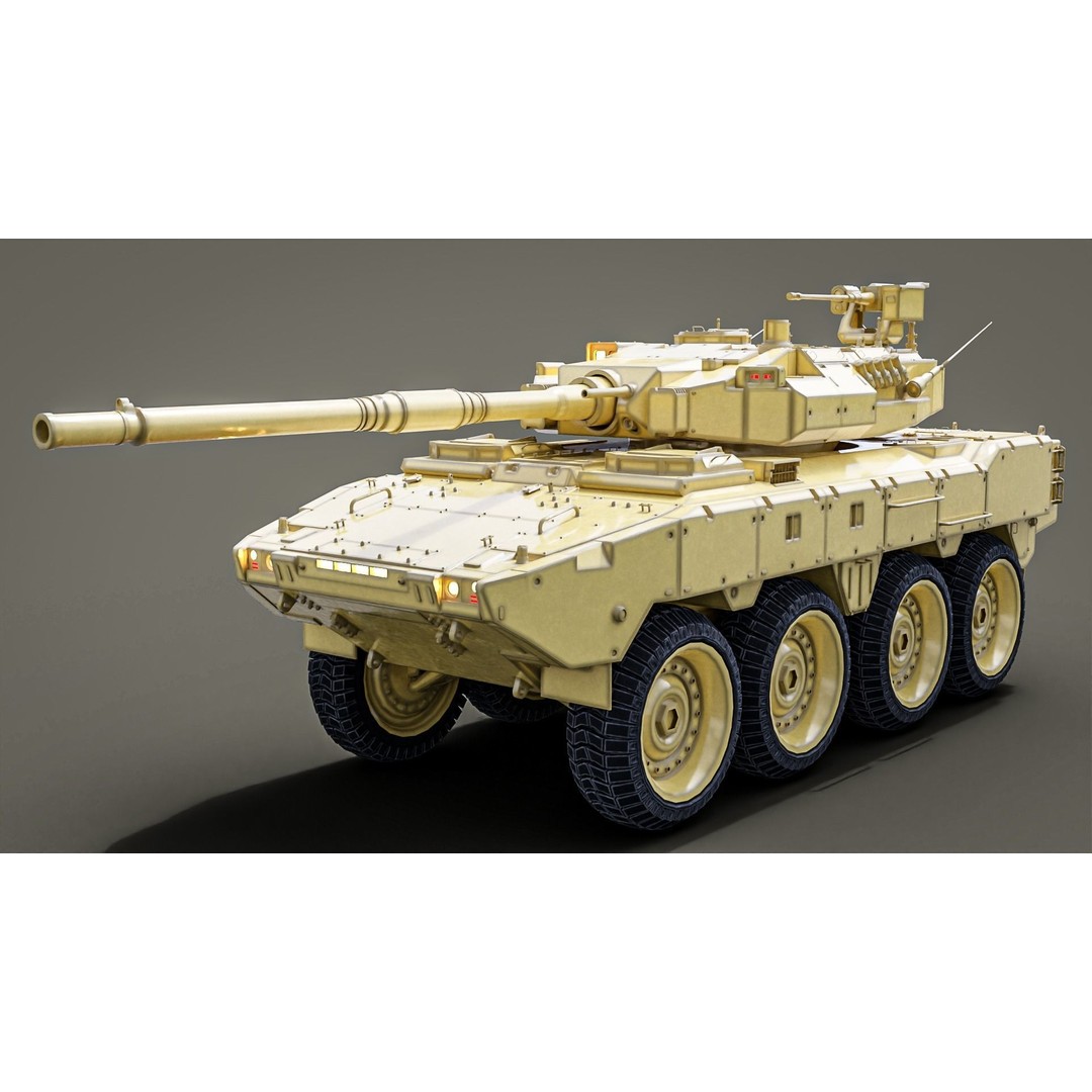 Tank Destroyer 3D Model – Low Poly Game-Ready Vehicle, FBX - View 9
