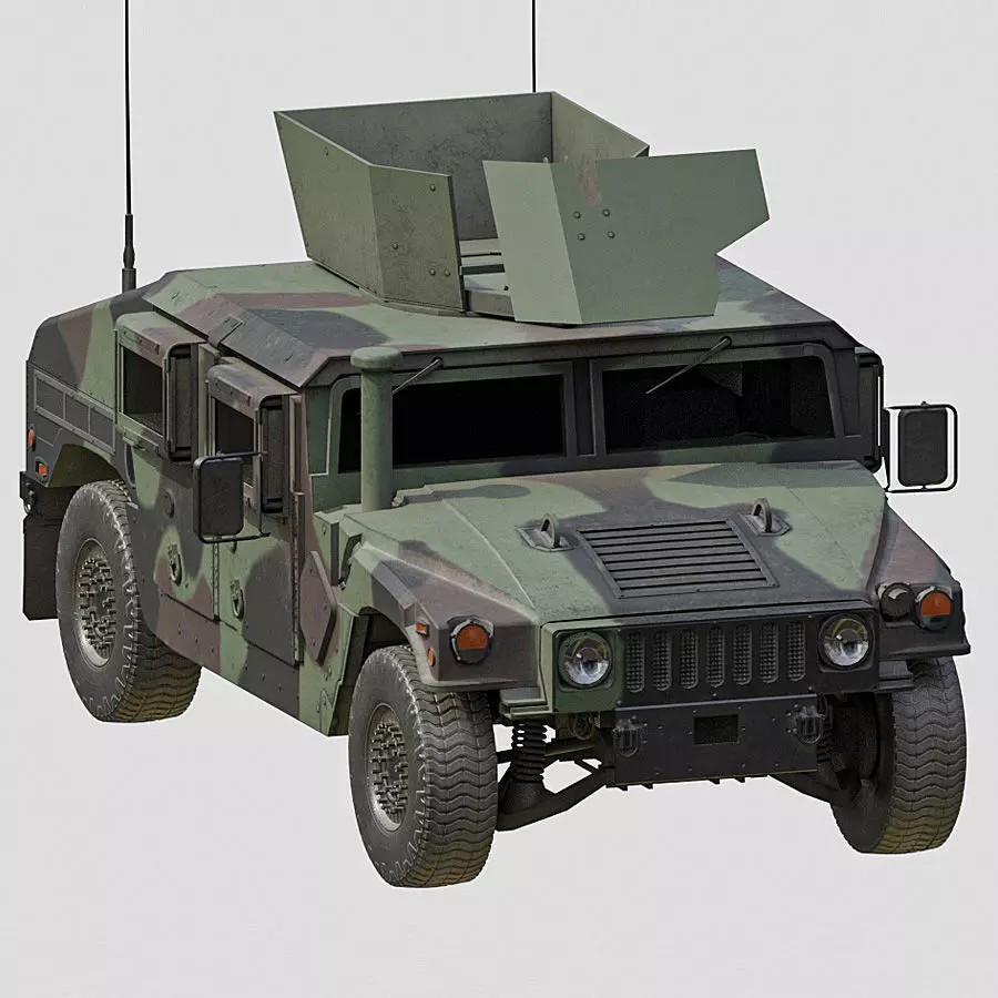 Humvee M1151A1 3D Model – Low Poly Military Vehicle, Game Ready, PBR - View 2