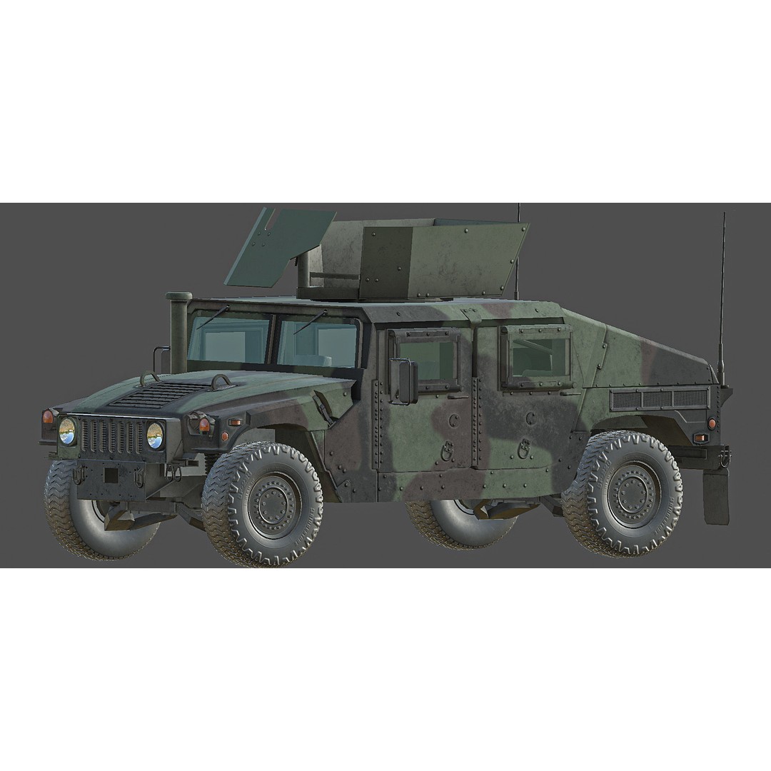Humvee M1151A1 3D Model – Low Poly Military Vehicle, Game Ready, PBR - View 7