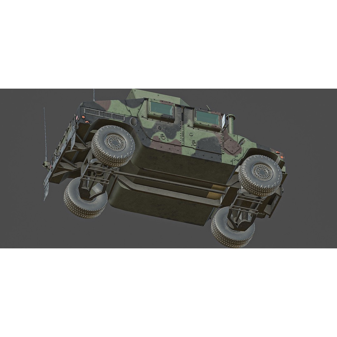 Humvee M1151A1 3D Model – Low Poly Military Vehicle, Game Ready, PBR - View 8