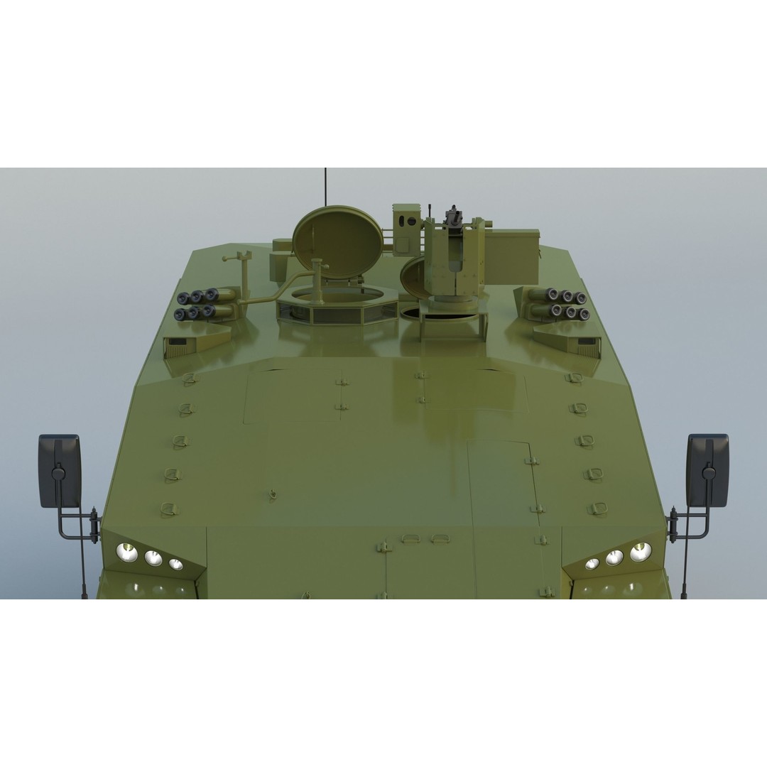 Eitan 8x8 APC Armoured Fighting Vehicle 3D Model – High Poly Game Asset, FBX, OBJ - View 13