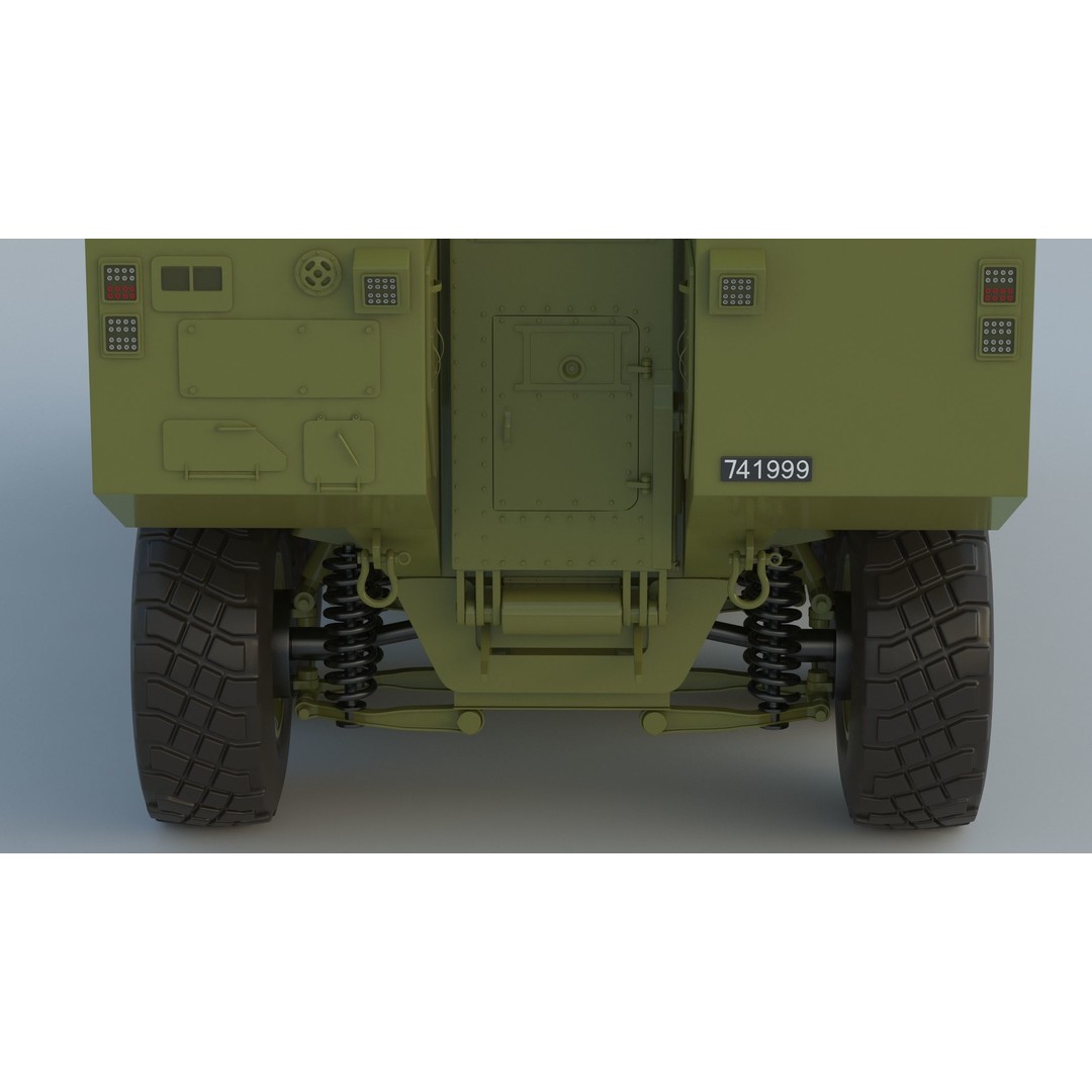 Eitan 8x8 APC Armoured Fighting Vehicle 3D Model – High Poly Game Asset, FBX, OBJ - View 17