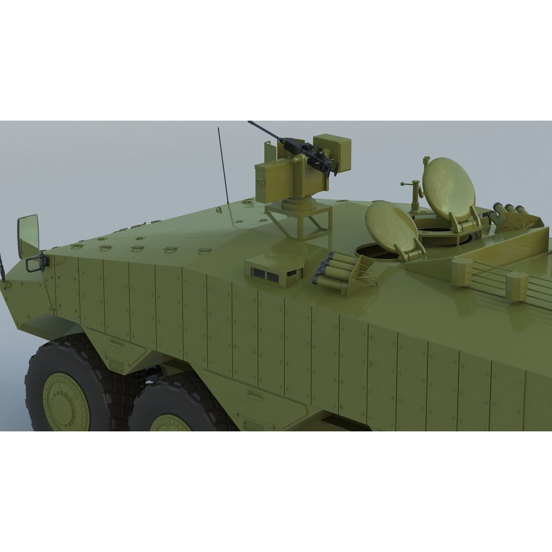 Eitan 8x8 APC Armoured Fighting Vehicle 3D Model – High Poly Game Asset, FBX, OBJ - View 18