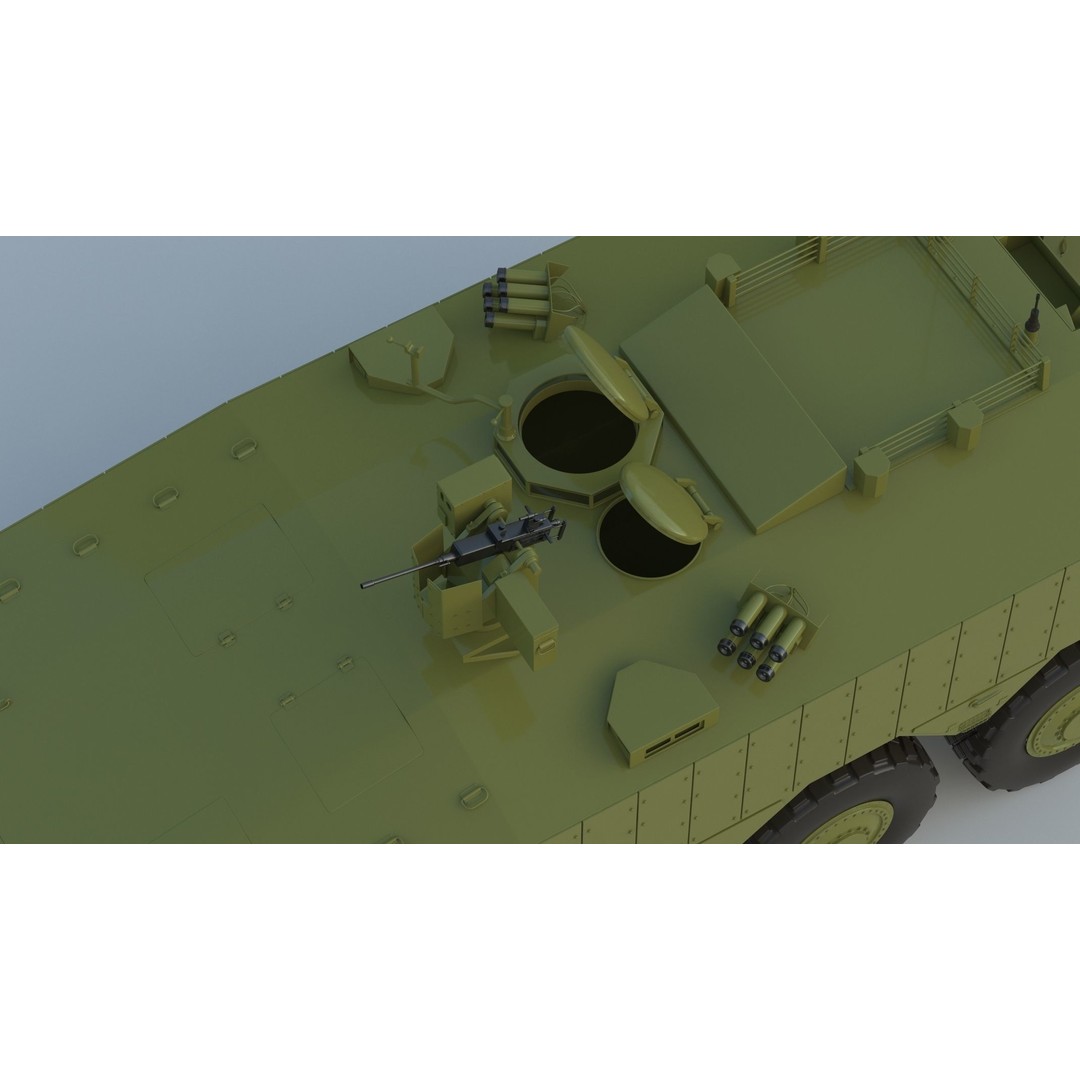 Eitan 8x8 APC Armoured Fighting Vehicle 3D Model – High Poly Game Asset, FBX, OBJ - View 20