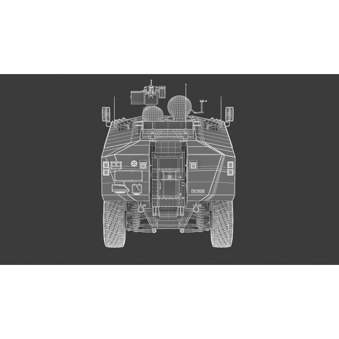 Eitan 8x8 APC Armoured Fighting Vehicle 3D Model – High Poly Game Asset, FBX, OBJ - View 27