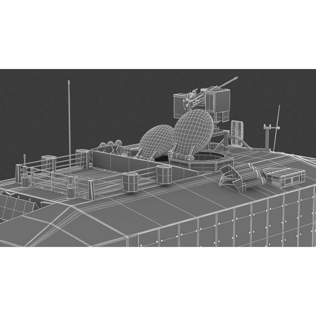 Eitan 8x8 APC Armoured Fighting Vehicle 3D Model – High Poly Game Asset, FBX, OBJ - View 36