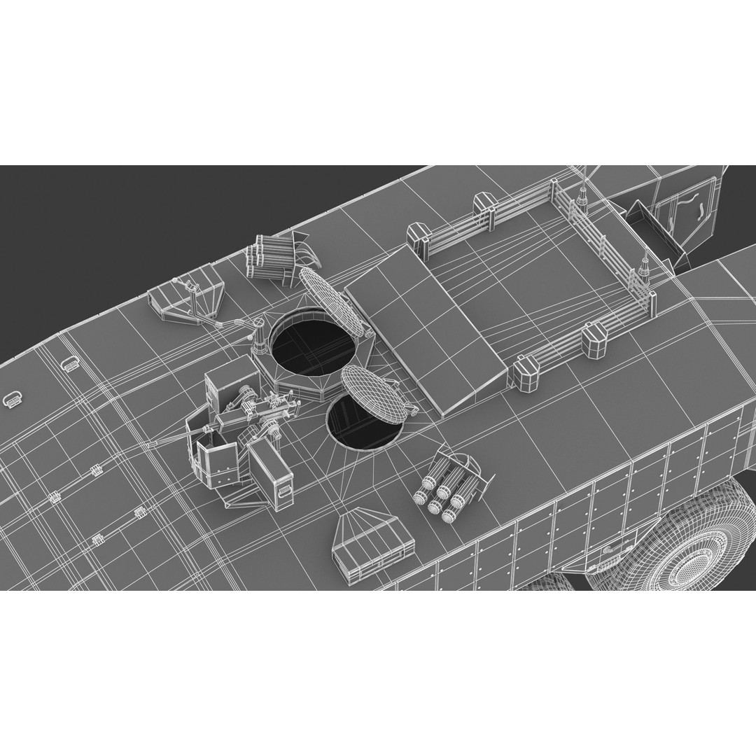 Eitan 8x8 APC Armoured Fighting Vehicle 3D Model – High Poly Game Asset, FBX, OBJ - View 40