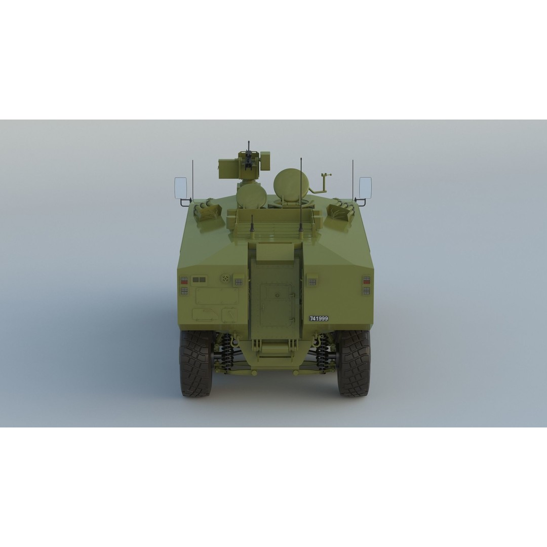 Eitan 8x8 APC Armoured Fighting Vehicle 3D Model – High Poly Game Asset, FBX, OBJ - View 7