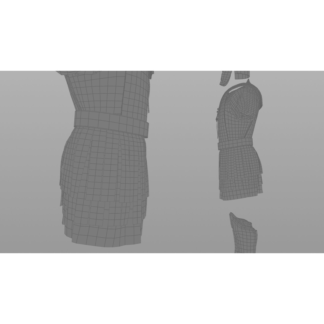 Macedonian Pezhetarios 3D Model – Low-Poly Greek Armor, FBX/OBJ - View 22