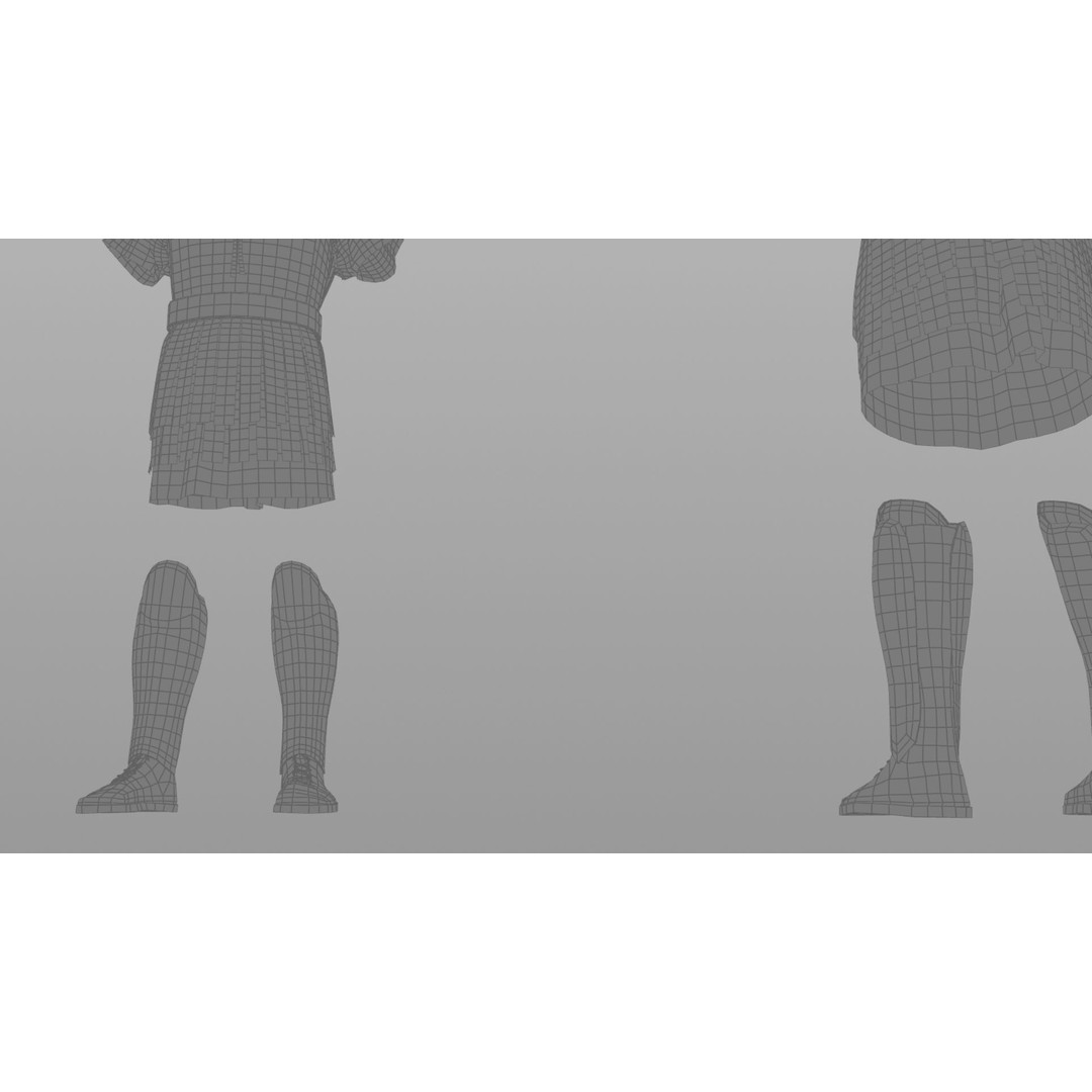 Macedonian Pezhetarios 3D Model – Low-Poly Greek Armor, FBX/OBJ - View 23