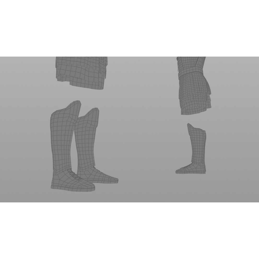 Macedonian Pezhetarios 3D Model – Low-Poly Greek Armor, FBX/OBJ - View 24