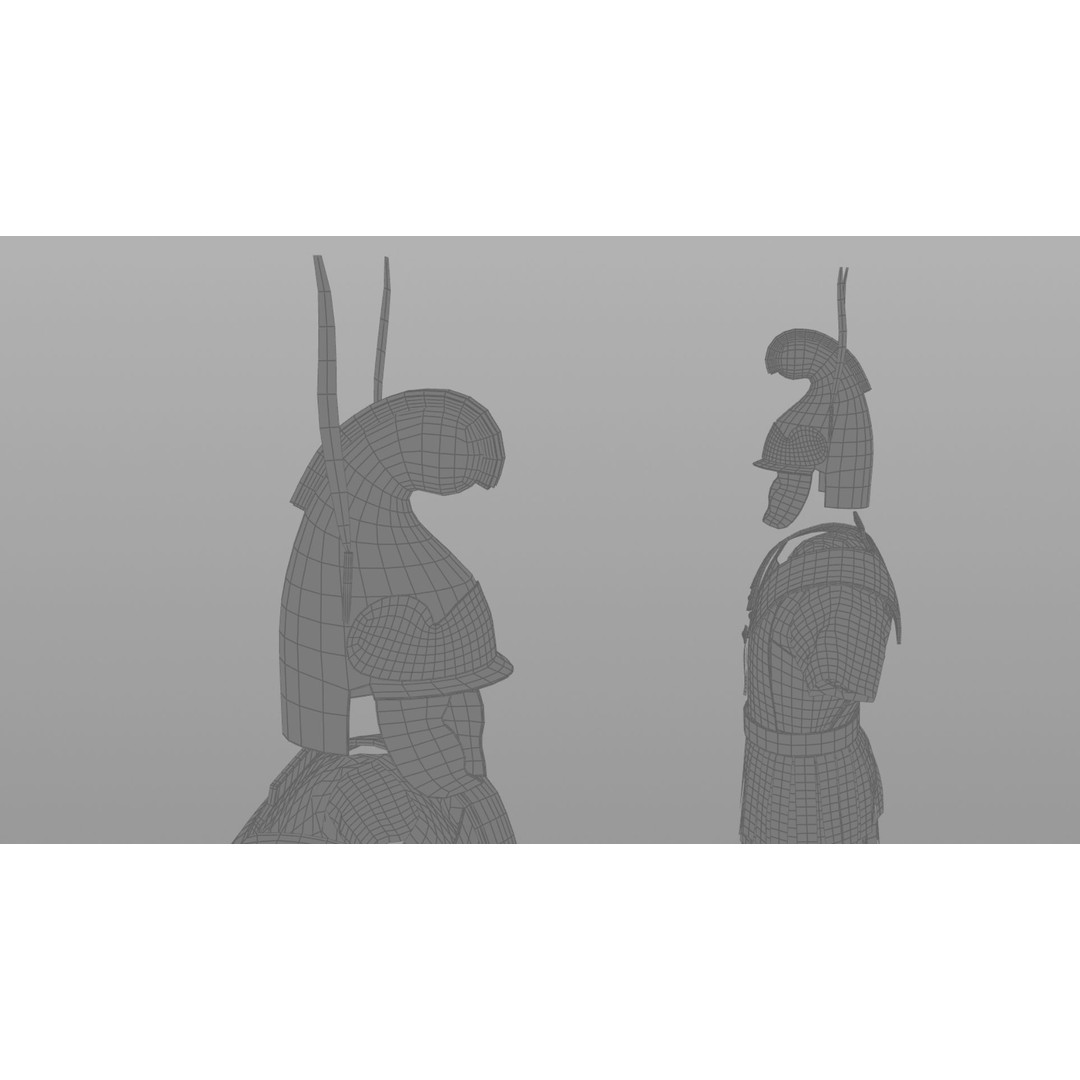 Macedonian Pezhetarios 3D Model – Low-Poly Greek Armor, FBX/OBJ - View 25