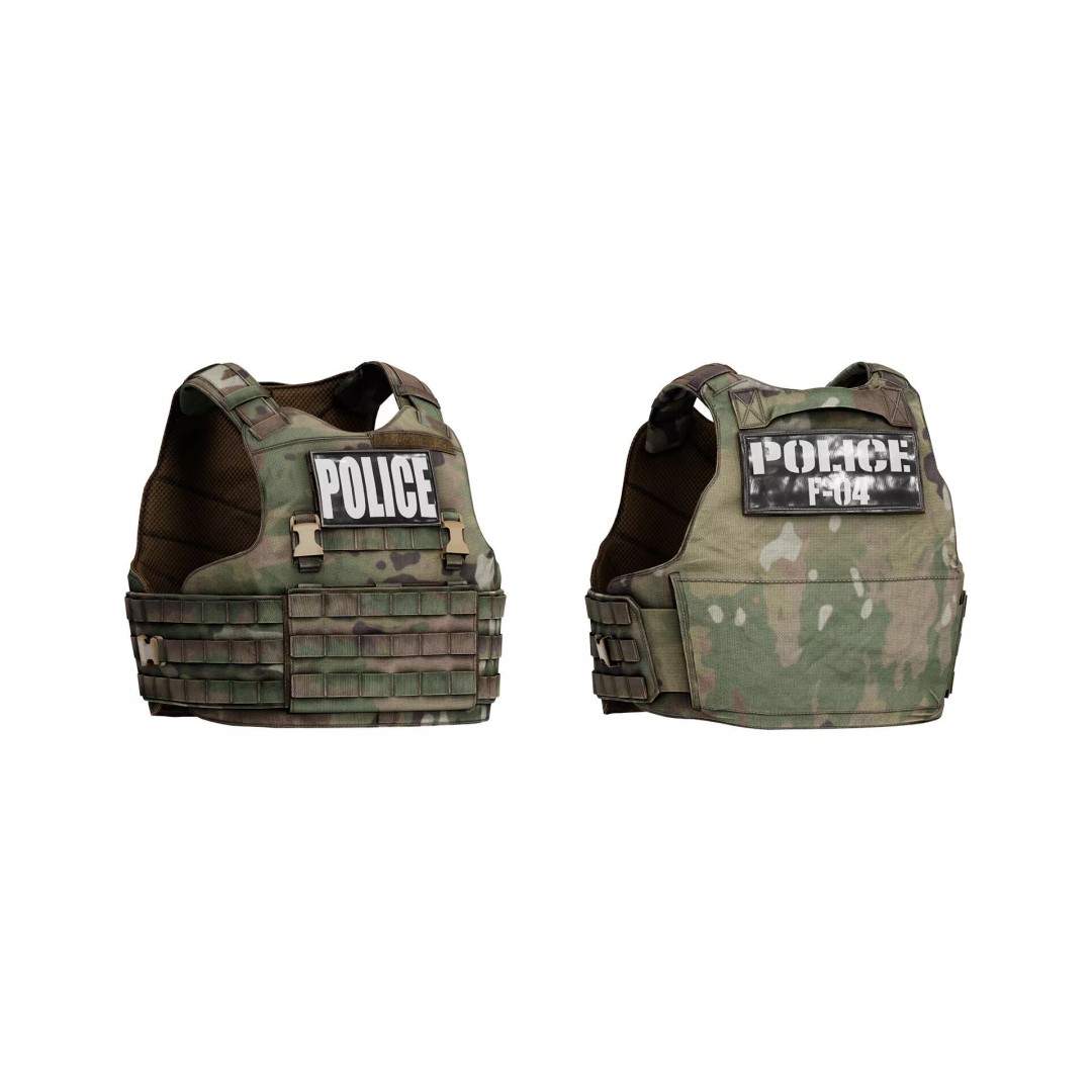 TYR Tactical EPIC CAN V1 Plate Carrier 3D Model – Low Poly Game-Ready Asset, FBX, OBJ - View 3