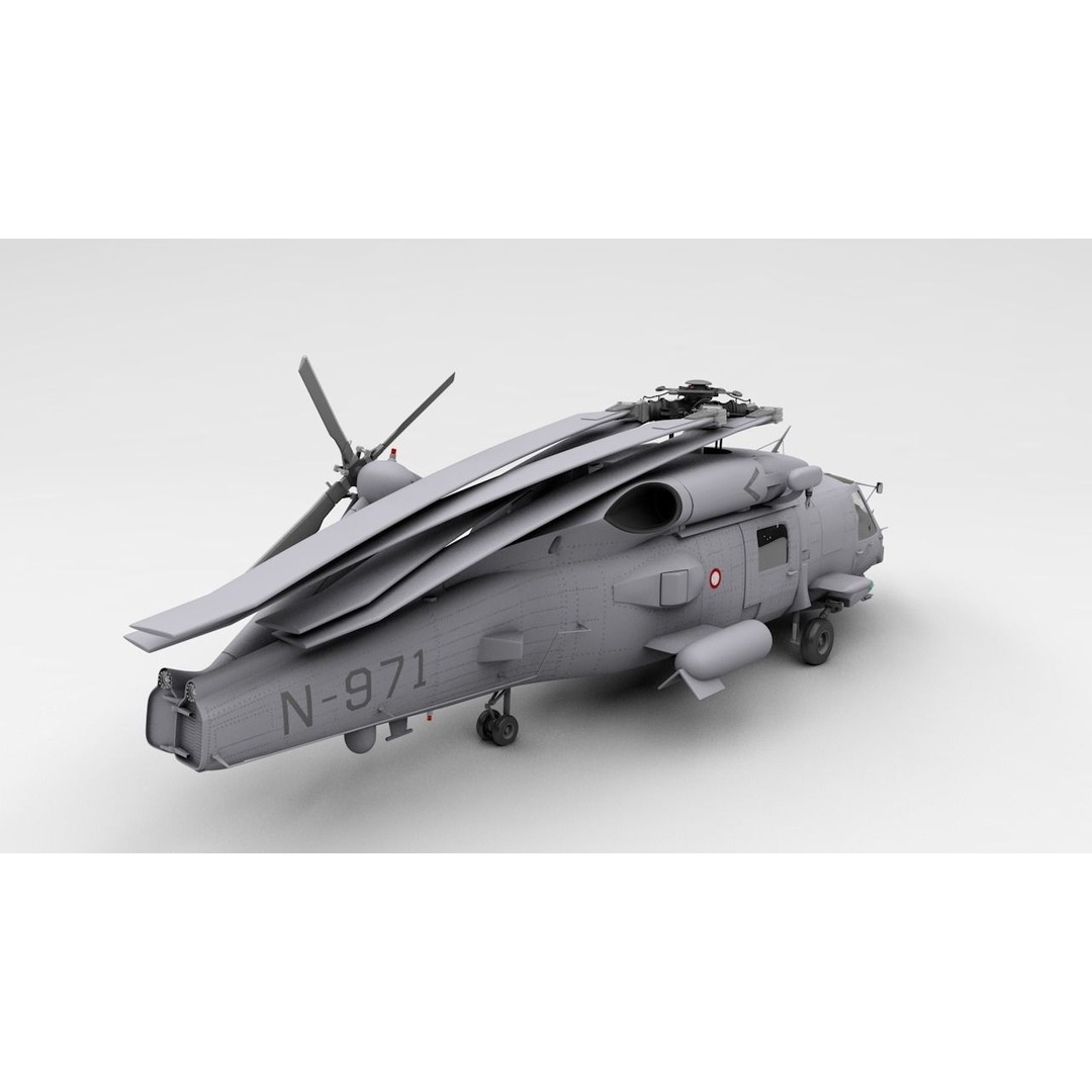 MH-60R Danish Seahawk Helicopter 3D Model – High Poly Game Asset, FBX - View 10